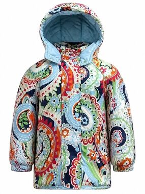 Hanna Andersson Winter Jacket Size 90 / US 3T – Vibrant Paisley Hooded Coat